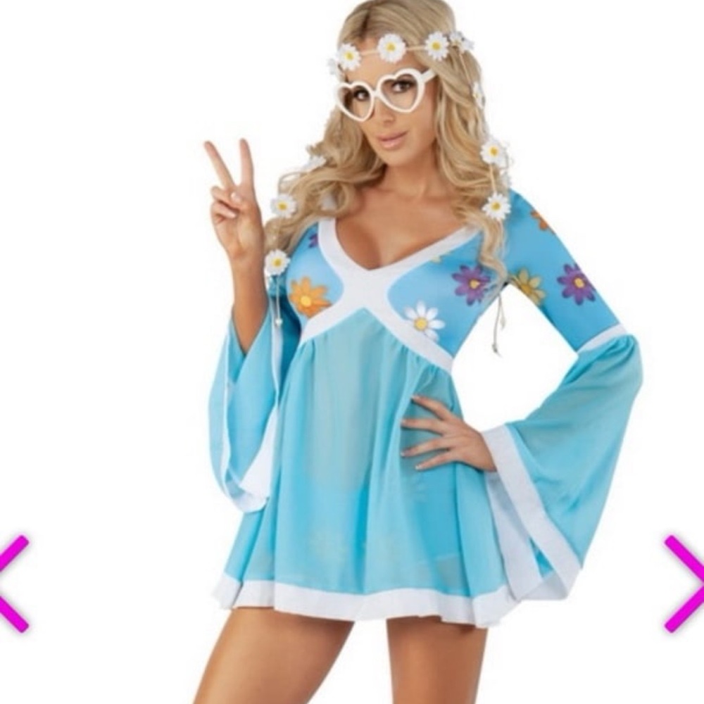 70s floral costume